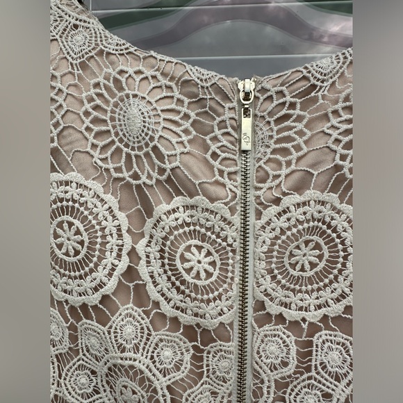 Eliza J Lace Sleeveless Shift Dress Size 6 Crochet Scalloped Hem Bohemian - Picture 6 of 9